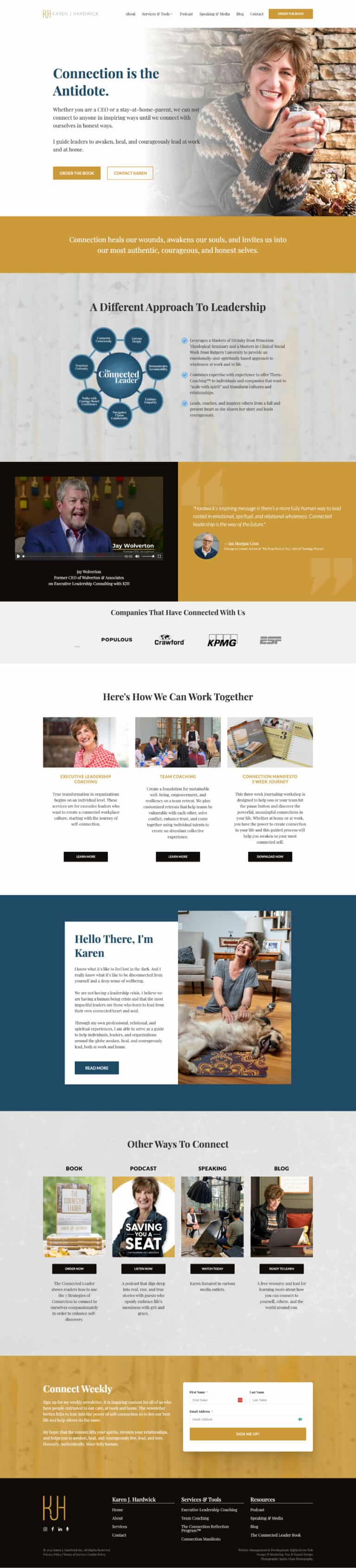 Screenshot of Karen J. Hardwick website.