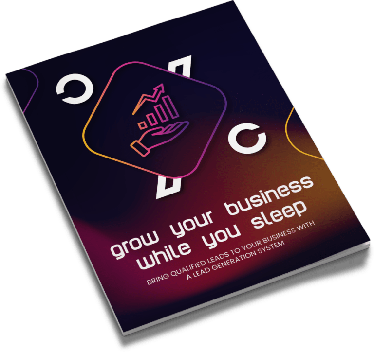 Cover mockup of "Grow Your Business While You Sleep"