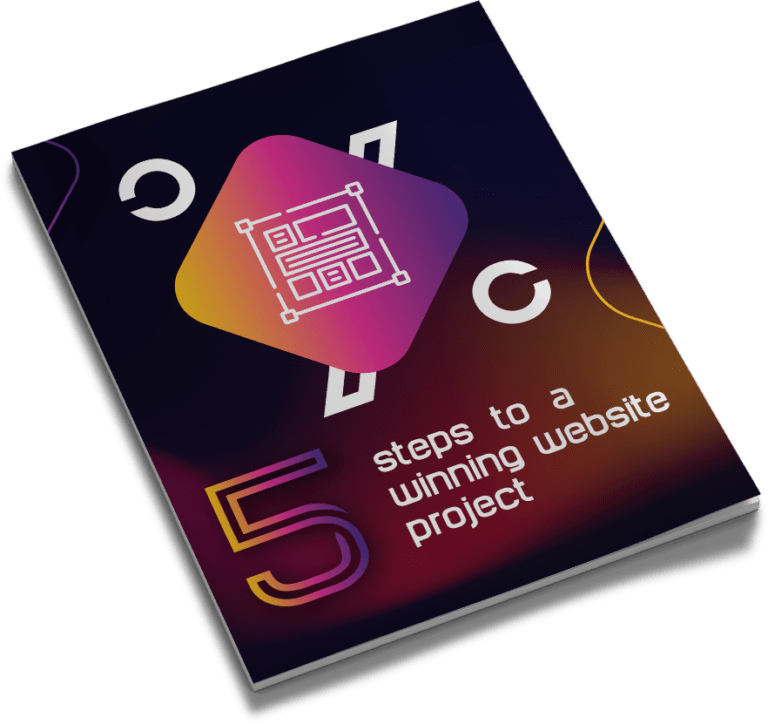 Cover mockup of "5 Steps To A Winning Website Project"