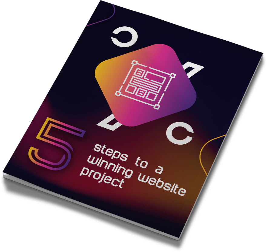 Cover mockup of "5 Steps To A Winning Website Project"