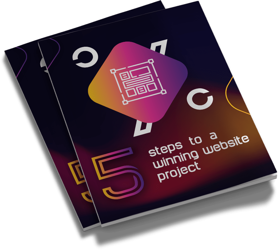 Cover mockup of "5 Steps To A Winning Website Project"