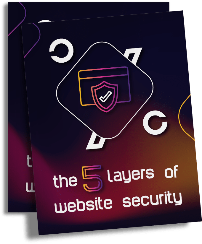 Cover mockup of "The 5 Layers of Website Security"